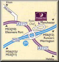 Directions to Premier Inn Chester East